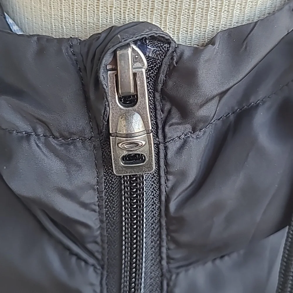 OAKLEY Solid‎ Black Sherpa Pile Lining Large Mens Hooded Full Zip Jacket